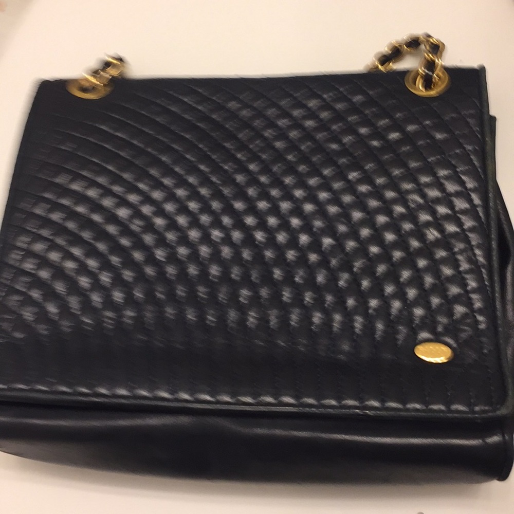 Bally Leather Crossbody Shoulder Bag Navy